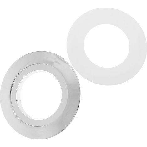 Adaptateur de Bouton Poussoir Wc Double en Plastique Argenté (1/5)