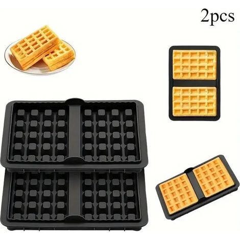 Moldes de silicona para gofres para freidoras de aire, apilables y reutilizables, aptos para Ninja AF400 AF451 SL400 AF5 - 2 unidades (1/3)