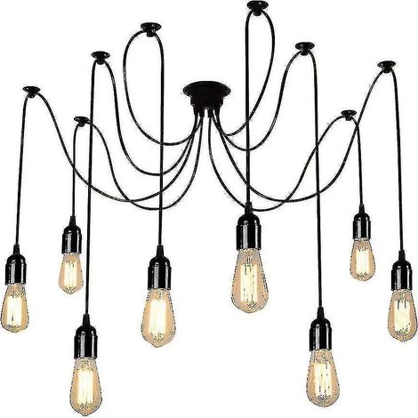 Lampes de plafond Ch Elier Spider Lights Antique Classique Multiples Réglables DIY Suspension E27 Pour (1/5)