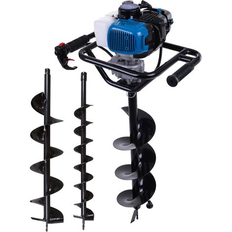 Scheppach Tarière Thermique EB2000 - Tarière de jardin - 1450W - Longueur de la tarière 800mm - Maniable avec 2 poignées - Trous de forage max. 200mm - Forets 100, 150, 200mm inclus