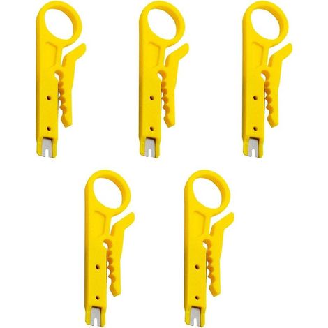 Lot de 5 Mini Couteaux à Dénuder Pour Câbles Mini Pinces à Dénuder portables Outils de Dénudage de Câbles de 5 à 6,2 mm de diamètre (1/4)
