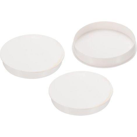 4" PVC Tube Terminal Capuchons Raccord, 3 Paquet Meubles Grade Bouchon Accouplement Prise Adaptateur pour Bricolage, Jardin, Blanc (1/5)