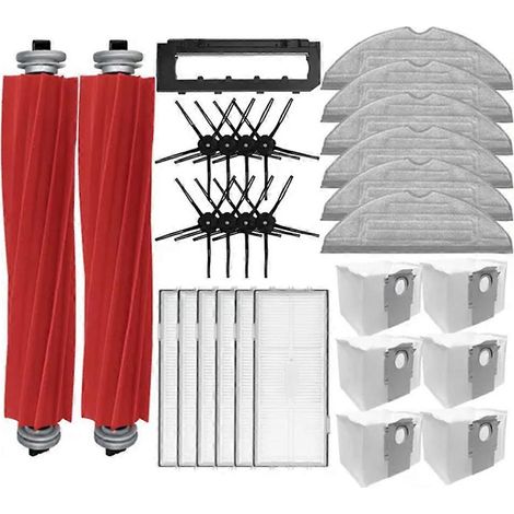 Ersatzzubehörset für Hauptbürste, HEPA-Filter, Tuch und Staubbeutel für die Staubsauger Roborock S7 Maxv Ultra und S7 Pro Ultra