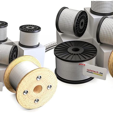 DQ-PP Câble acier inoxydable 3mm 50m 7x7 AISI 316