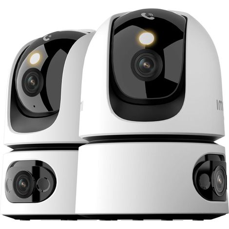 3K(3MP+3MP) Caméra Surveillance WiFi Intérieur Double Objectif 2,4G/5GHz Vision Nocturne Couleur Détection Personnes/Animaux Suivi Intelligent (1/5)