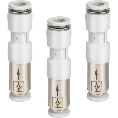 3 Pack 6mm Pneumatic Check Valve Connector, 6mm Disposable Air Plugs for Compressed Air Systems, Compressors, Air Pipes, Quick Connect Fittings, Durable (1/5)