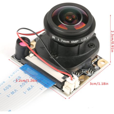 Módulo de cámara de visión nocturna de 5 MP con conmutación IR-CUT automática, para vigilancia en condiciones de poca luz. (1/5)