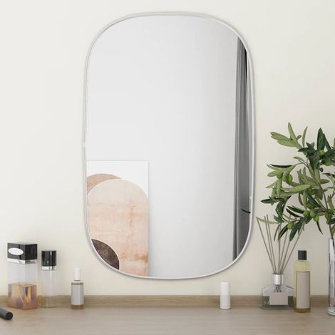 Miroir mural,Miroir Entrée Maison Salle de Bain,Miroir Décoratif Argenté 70x45 cm CVW53633 (1/5)