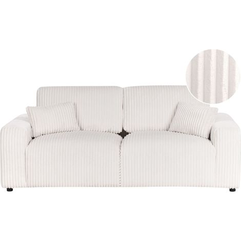 3-Sitzer SANDORA Cord Cremeweiß