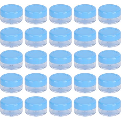 Pot de crème vide 25 pièces, petit contenant cosmétique rond en plastique pour voyage (1/5)