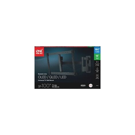 Support mural orientable et inclinable ONE FOR ALL Dynamic WM5657 pour TV 37 à 100 pouces noir (1/5)