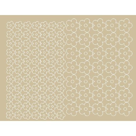 Adesivi per casco da bicicletta con fiori, 112 pezzi, beige opaco