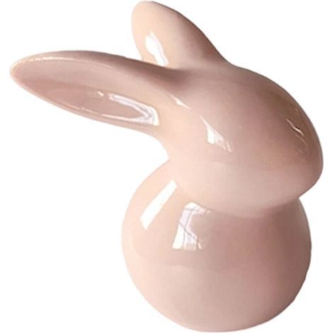 Statue de lapin en céramique, ornement de base, petit-Rose S