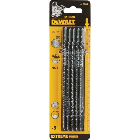 HOJA DE SIERRA DE CALAR DEWALT 180 x 4mm T744D MADERA 5 uds.