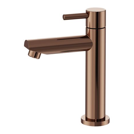 Fortifura – Robinet de lavabo monotrou 15,4 cm – Cuivre brossé PVD – Laiton – Pour salle de bain moderne
