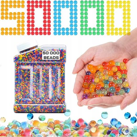 Billes Hydrogel - 50000 Pieces - Biodégradables - Gonflables Dans L Eau - Pour Fleurs En Vase Ou Pot (1/5)
