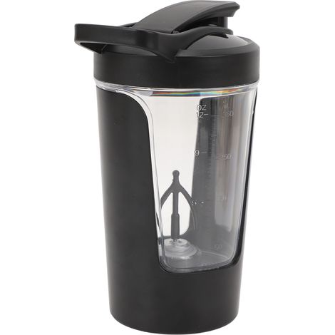 Tasse mélangeuse automatique silencieuse et résistante à la chaleur, portable, électrique, pour café, lait en poudre, lait de soja, 44 cl (15 oz), noire (1/5)