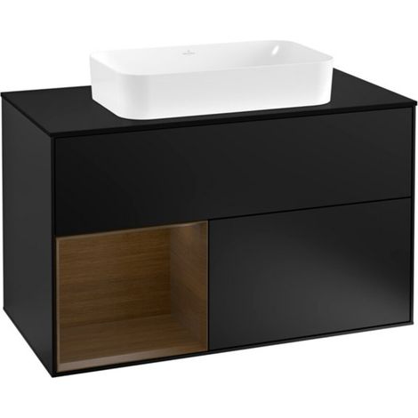 V&B Waschtischunterschrank Wandbeleuchtung Finion 100, Pl bla m, Reg li wal ven, bla m Lac (1/2)