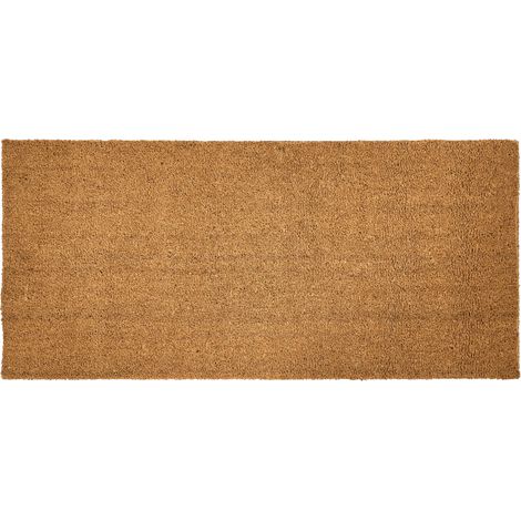 Felpudo de fibra de coco antideslizante 55 x 120 cm con dorso de PVC natural Lanao