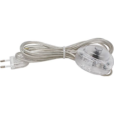 Elektrischer Fußschalter mit Kabel, 2,5 A 250 V, 3 m, transparent