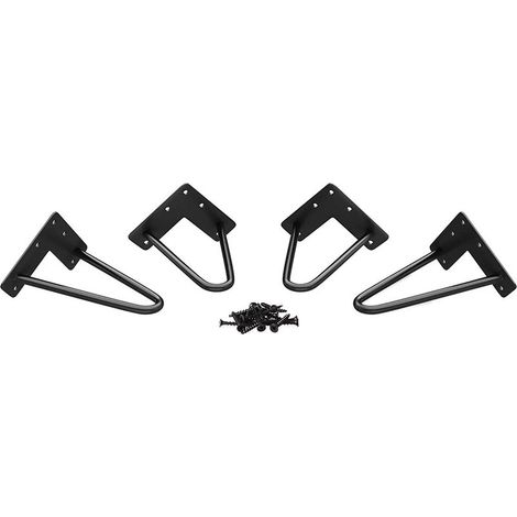 Lot de 4 pieds de meuble en épingle à cheveux de 150 mm pour pieds de table à faire soi-même (1/5)