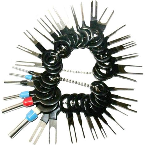 Outil d'extraction de bornes automobiles, extracteur de broches électrique, extracteur de connecteurs de fils sertis (1/5)
