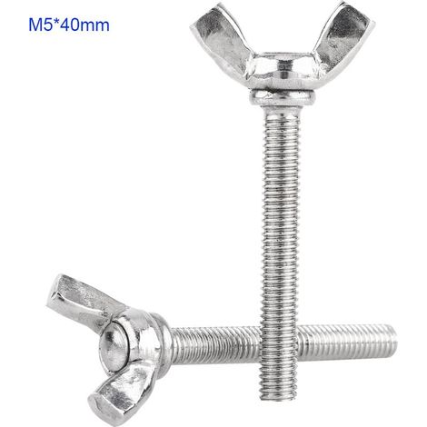 Vis à papillon acier inoxydable 304 (5 pièces, M5 x 40 mm) (1/3)
