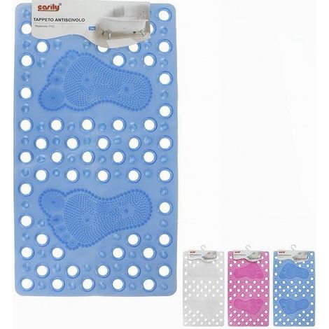 Trade Shop - Pvc Huella Antideslizante Alfombra De Baño Ducha 59628 69x37cm - (1/3)