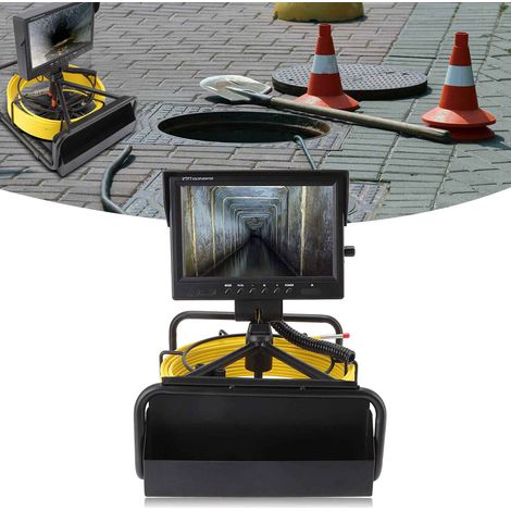 Endoscope domestique pour canalisations avec écran de 9 pouces, détecteur d'inspection par caméra étanche de 6,5 mm, 100-240 V, robuste, conforme aux normes britanniques, 20 m. (1/5)