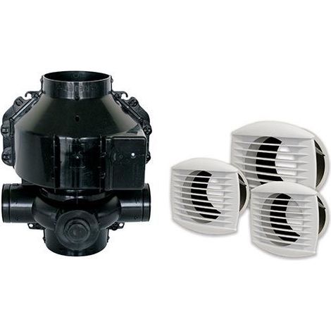 Kit VMC simple flux autoréglable Renouvel'Air 2 – Débit 15/30 m3/h – Installation facile dans espaces réduits – Ventilation économique – Autogyre (1/3)