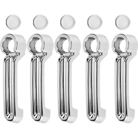Poignées de porte chromées pour Jeep Wrangler, Jeep Liberty et Dodge Nitro, lot de 5, mesurant 23,5 x 6,5 cm. (1/5)
