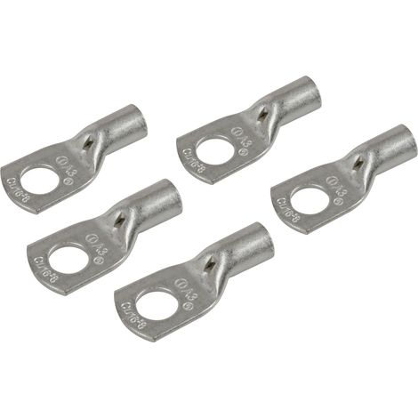 Set 5 pz capicorda da graffare in rame stagnato - sezione 16 mm² - foro 8 mm (1/3)