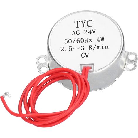 Moteur synchrone miniature à engrenages, rotation horaire, 24 V CA, 50 Hz (1/5)