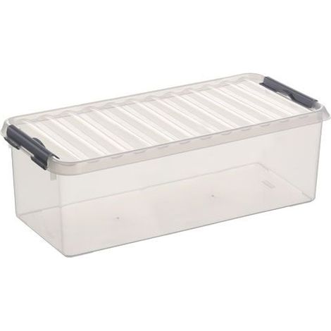 Sunware Aufbewahrungsbox Q-Line mit Deckel 48,5 x 19 cm 9,5 L transparent Boxen, Körbchen & Kisten