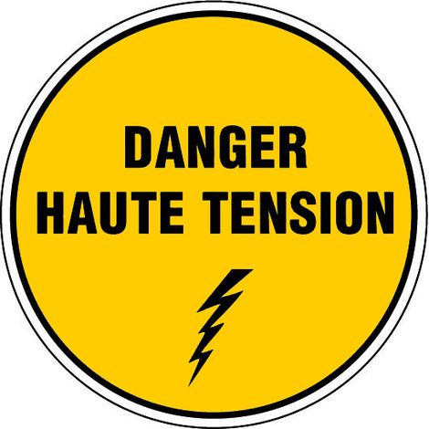 Panneau Danger haute tension - Rigide Ø300mm - 4060644