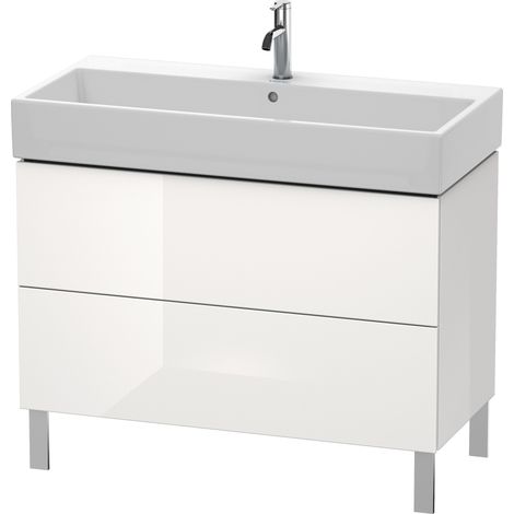 Duravit Meuble sous-lavabo L-Cube 98,4 x 45,9 cm, 2 tiroirs, pour Vero Air 235010, Coloris: Laque brillante blanche - LC677808585 (1/4)