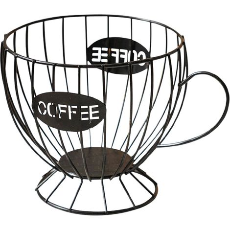 Kaffeekapselhalter, Kaffeekapsel-Präsentationsständer, Küchenregal, Büro-Präsentationsständer, Accessoire für die Kaffeeecke zu Hause – schwarz