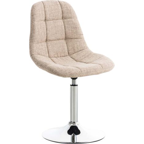 Chaise longue dans la salle de tabouret de tissu salle à manger rembourrée dans différentes couleurs Couleur : Crème (1/5)
