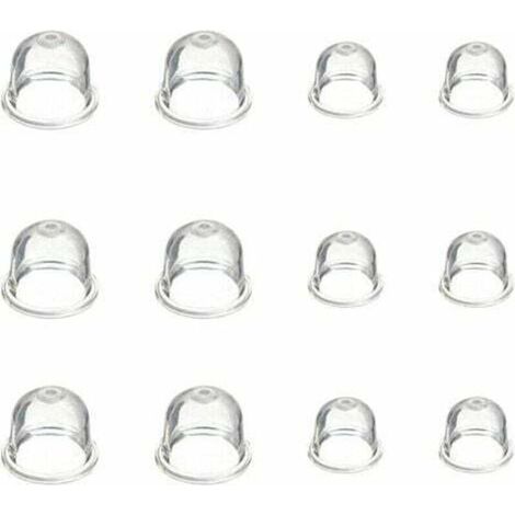 [NEVER USED] White priming bulb pump, 19mm and 22mm clear carburetor oil cup for lawnmower, hedge trimmer, petrol saw, 12-piece fan fuel priming bulb