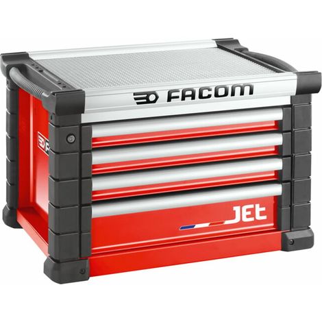 Facom – Servante d'atelier roulante en aluminium 4 tiroirs – Longueur 814mm, Largeur 575mm, Hauteur 500mm – Charge maximale élevée (1/4)