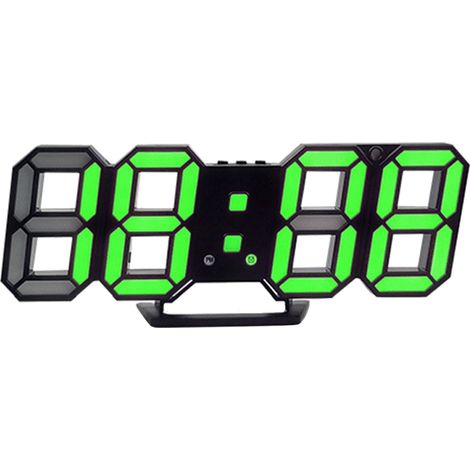 Réveil numérique LED 3D, horloge murale numérique, horloge stéréo (1/5)