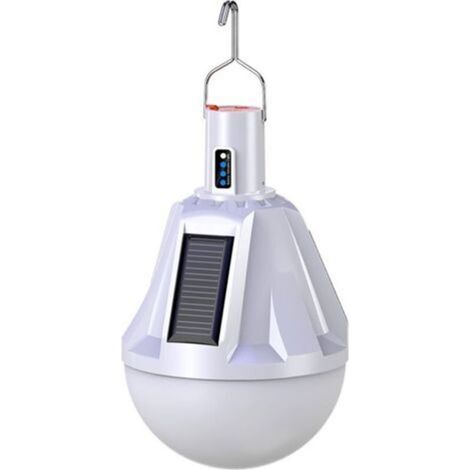 Lampe solaire LED étanche avec télécommande, 1000 lm, rechargeable par USB, crochet métallique intégré – idéale pour extérieur, jardin, terrasse, allée et camping