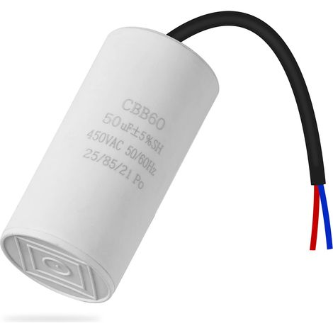 CBB60 450v 50uf 50/60HZ condensateur de démarrage, condensateur de marche du moteur, condensateur de suppression, condensateur de démarrage du moteur