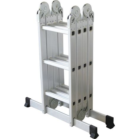 Centaure – Échelle articulée 4 positions – Plate-forme acier 1,44m – Charge max 150 kg – Hauteur escabeau 1,65m – Poids 15,8 kg (1/8)