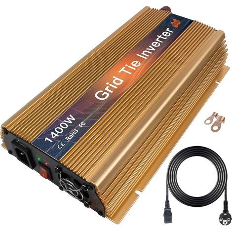 Micro onduleur solaire, puissance de sortie de 1400W, haute efficacité, Or-1400W, 18V (10.5-30VDC), 230V (190-260VAC) (1/2)