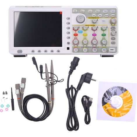 Oscilloscope numérique OWON TDS8204 200MHz, échantillonnage 2GSa/s, écran tactile LCD 8 pouces, prise UE 110-240V, mesure électronique (1/5)