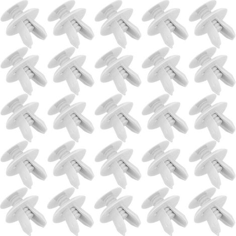 Clips Voiture - Fixation Plastique pour Panneaux de Porte Pare-Chocs Capot - Lot de 25 Pièces (1/5)