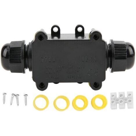 BARKBUSTERS Lot de 3 boîtes de jonction IP68, connecteur de protection étanche à 2 voies pour câbles souterrains extérieurs, destiné aux connexions électriques. (1/4)