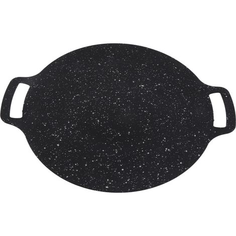 Poêle à griller coréenne Maifan en pierre, antiadhésive et résistante aux hautes températures, idéale pour le camping en plein air (38 cm). (1/5)