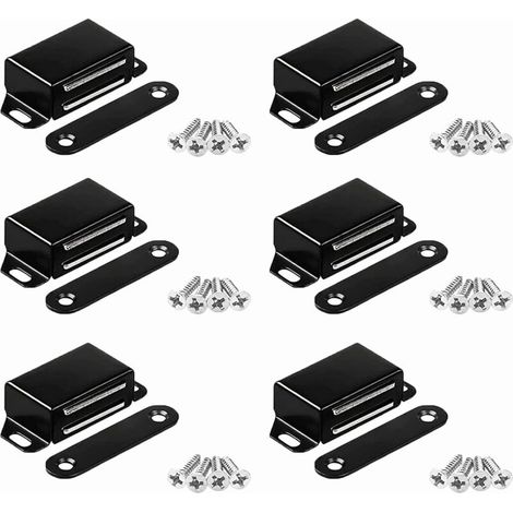 Magnetic Snappers, 6pcs Door Magnets for Cabinet Doors, Stainless Steel Door Magnets, Metal Furniture Cabinet Magnets, Suitable for Kitchen Sliding Doors, Cabinets, Drawers, Wardrobes